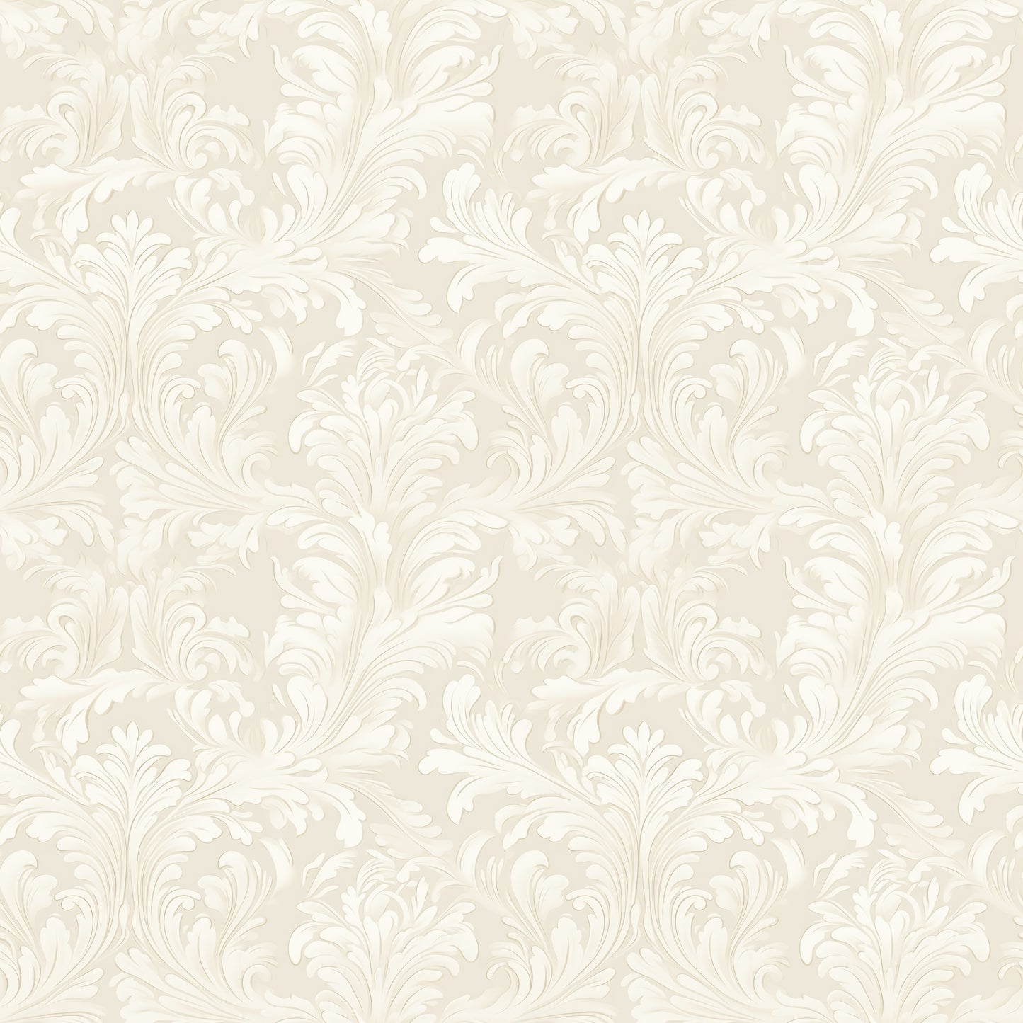 Ivory Feather Damask