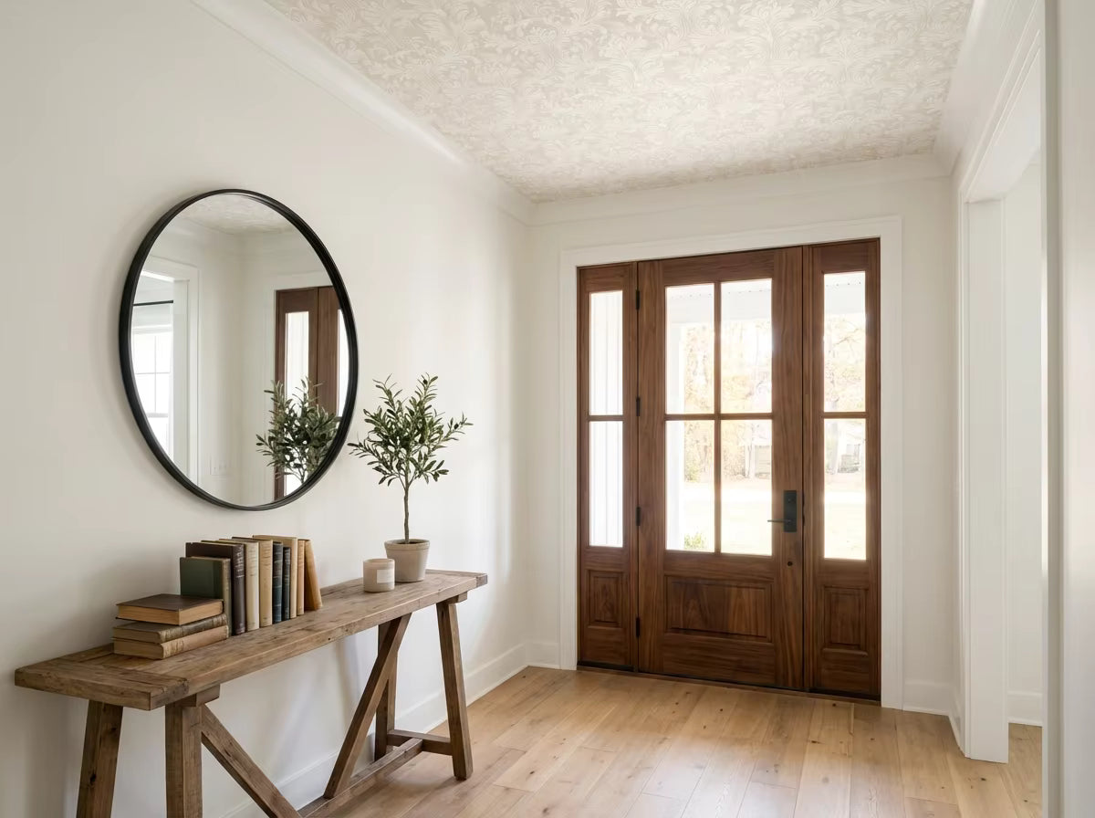 Ivory Feather Damask