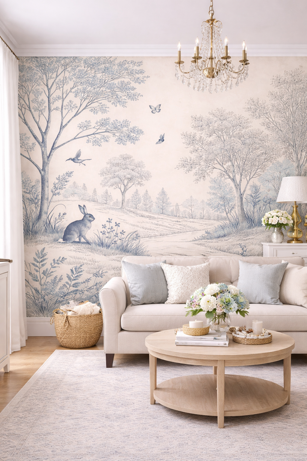 Blueberry Meadow- Scenic Wallpaper Mural