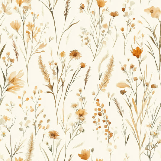 Whispering Wildflowers- Soft Cream Floral